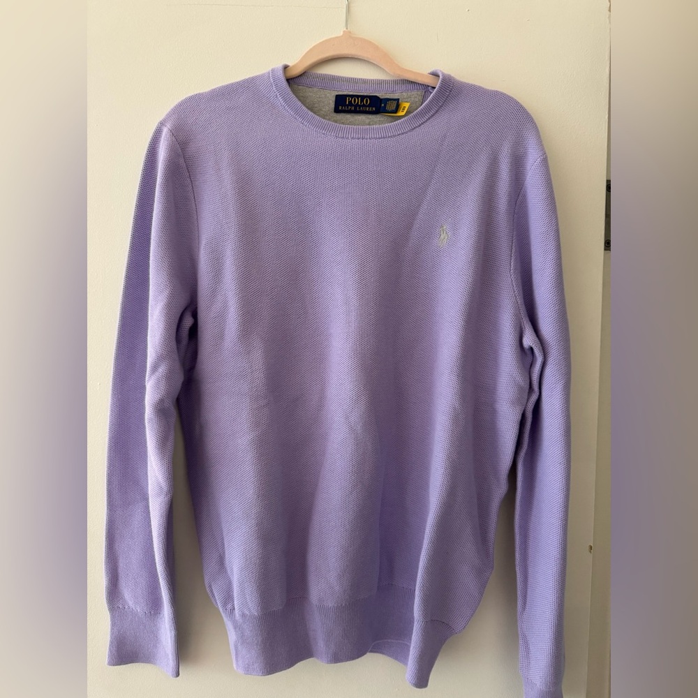 Ralph Lauren Purple Crewneck Sweater Soft Knit